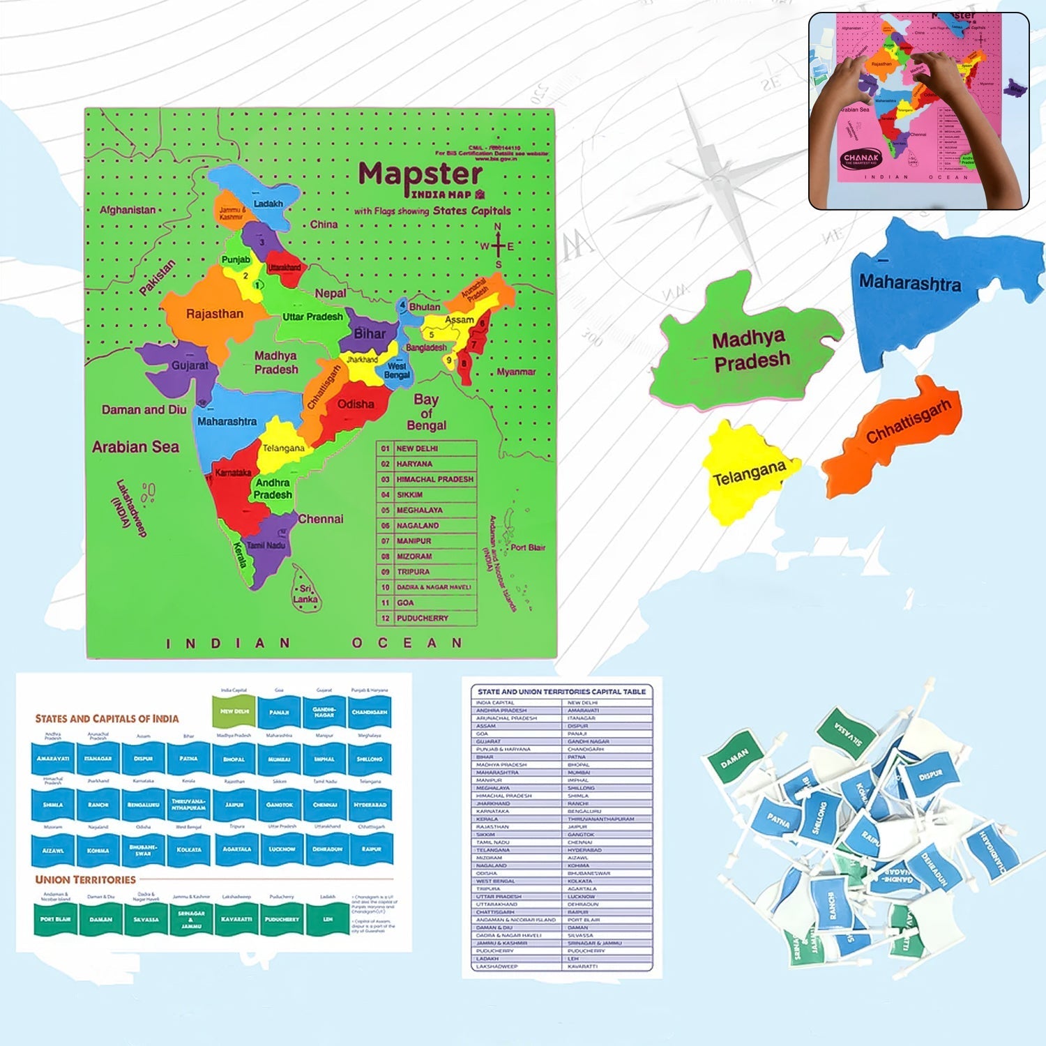 Aditi Mapster India Map Puzzle Aditi Mapster India Map Puzzle